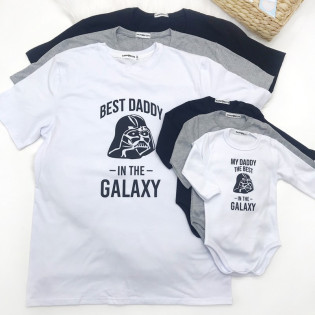 Футболка чоловіча для тата "Best dad in the Galaxy"