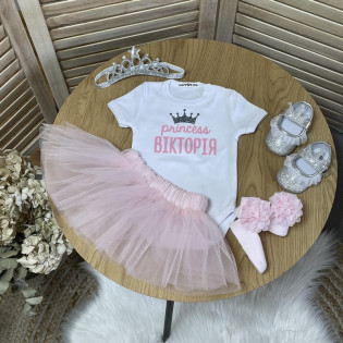 Боді іменний для дівчинки "Princess" з короною