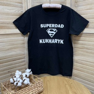 Футболка чоловіча тату "SUPERDAD" іменна