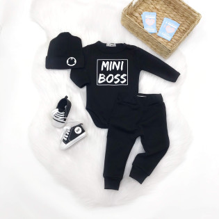 Бодік хлопчику з написом "mini BOSS"