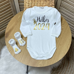 Боді для хлопчика новорічний "Hello 2025"