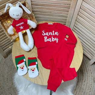 Боді новорічний дитячий хлопчику Санта "Santa Baby"