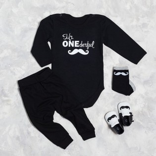 Боді хлопчику на день народження "Mr.ONEderful"