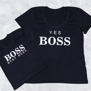 Набір 2 футболок "Yes BOSS / Baby BOSS" Набір 2 футболок "Yes BOSS / Baby BOSS"